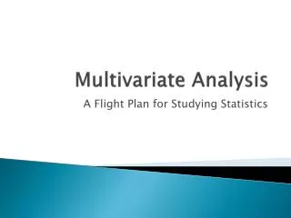 Multivariate Analysis