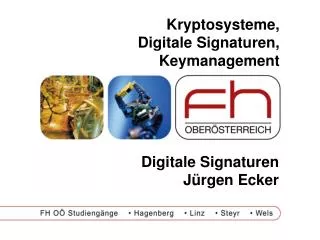 kryptosysteme digitale signaturen keymanagement