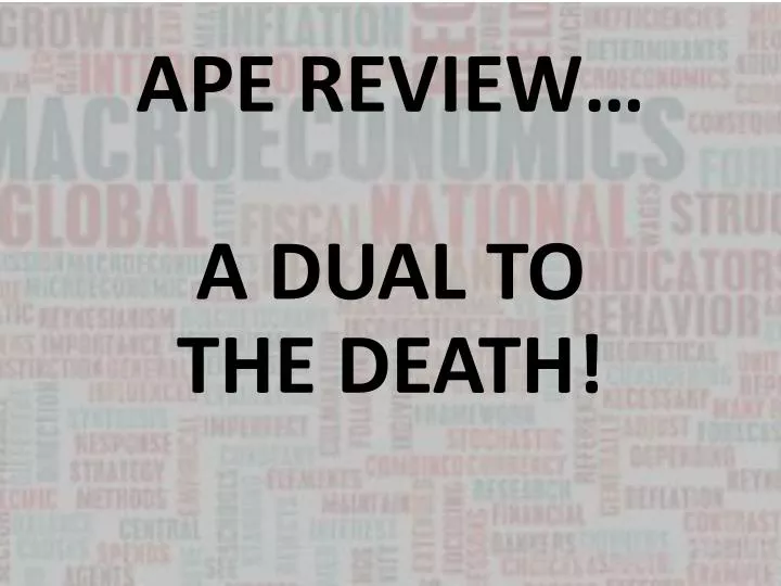 ape review a dual to the death