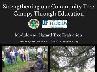Strengthening our Community Tree Canopy Through Education Module #10: Hazard Tree Evaluation