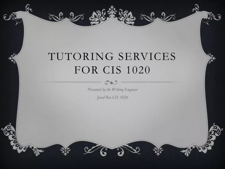 tutoring services for cis 1020