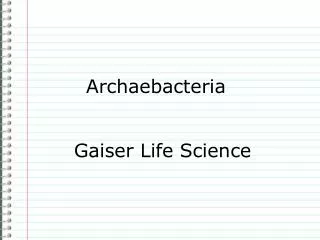 Archaebacteria