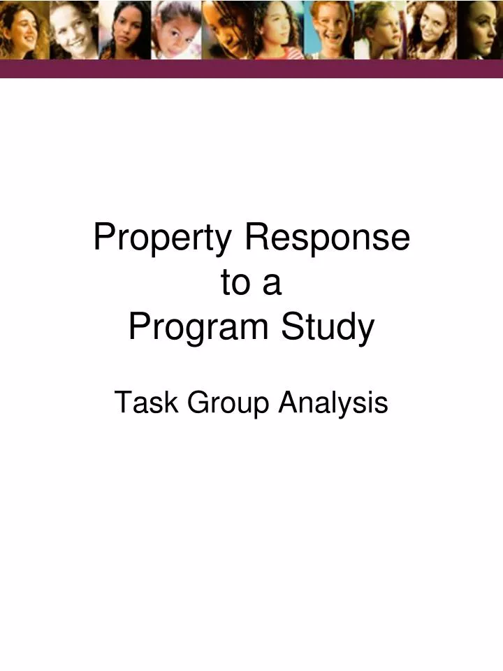 property response to a program study