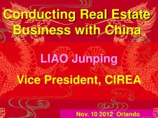 Conducting Real Estate Business with China