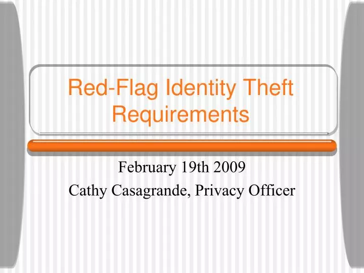 red flag identity theft requirements