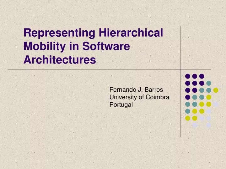 representing hierarchical mobility in software architectures