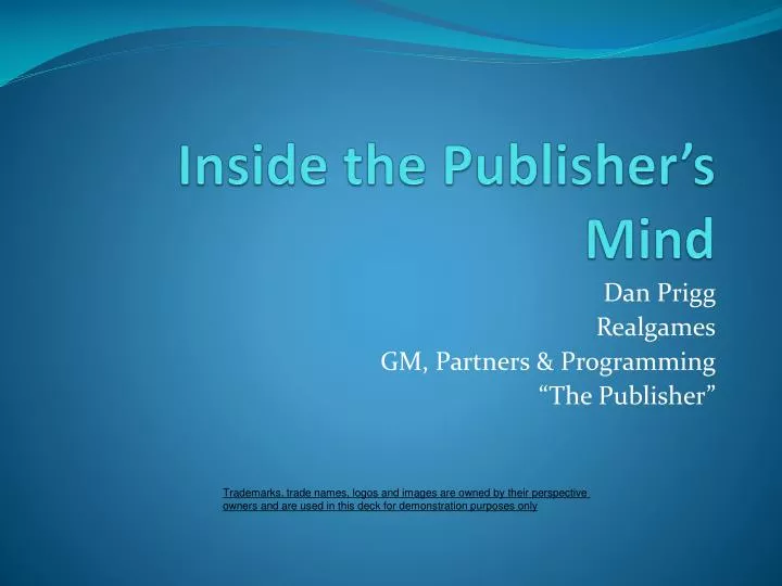 inside the publisher s mind
