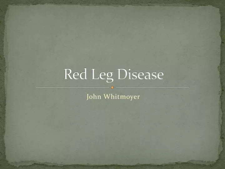 red leg disease