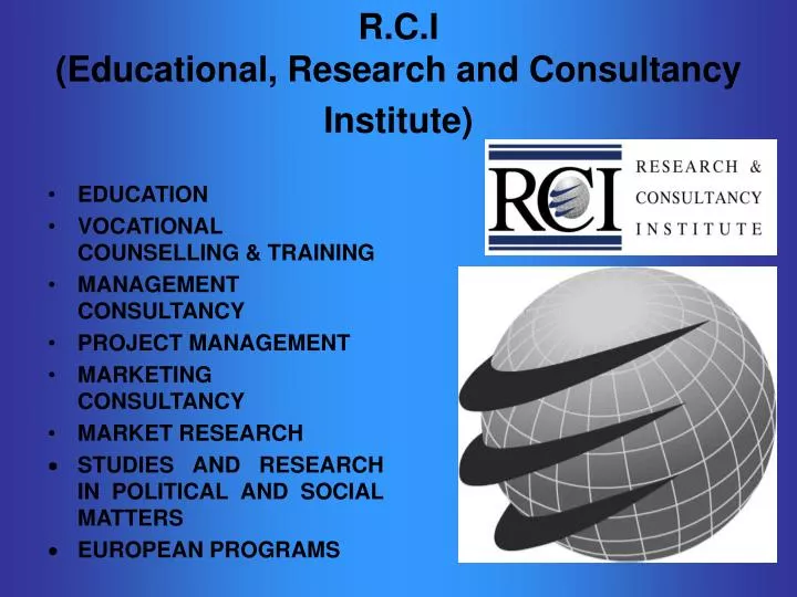 r c i educational research and consultancy institute