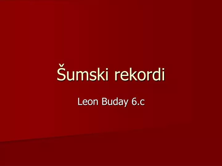 umski rekordi