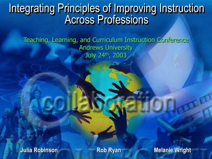 integrating principles of improving instruction across professions