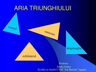 aria triunghiului