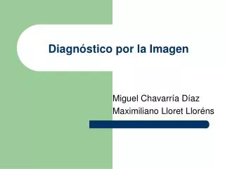 diagn stico por la imagen