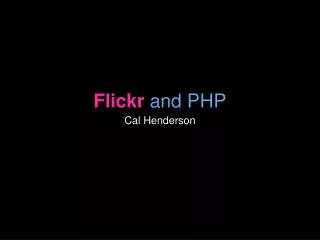 Flickr and PHP