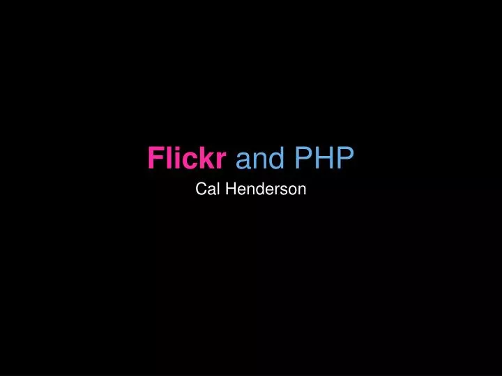 flickr and php