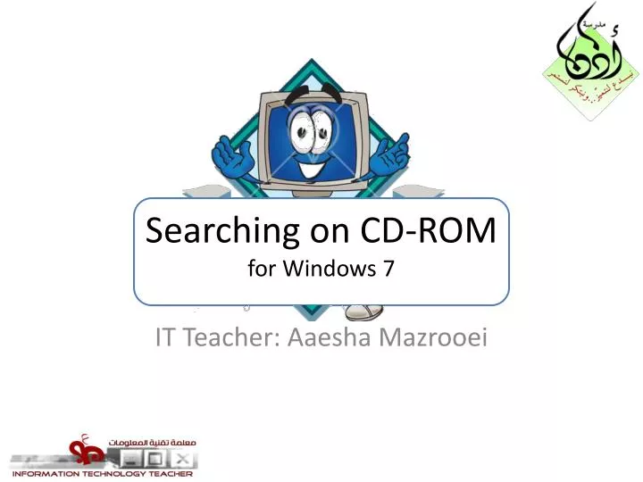 searching on cd rom for windows 7