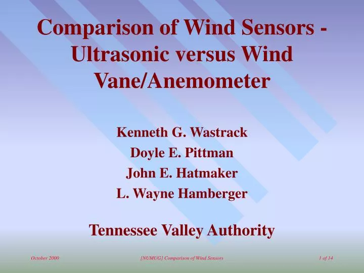 comparison of wind sensors ultrasonic versus wind vane anemometer