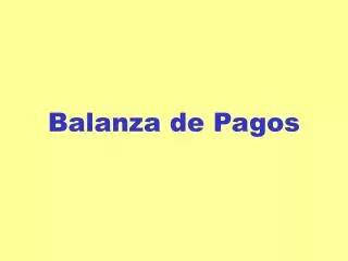 balanza de pagos
