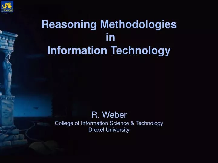 reasoning methodologies in information technology