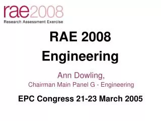 RAE 2008 Engineering