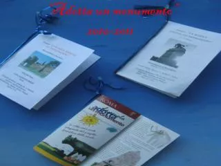 adotta un monumento 2010 2011