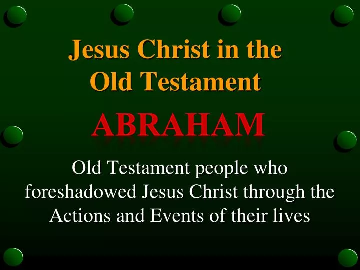 jesus christ in the old testament