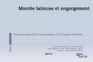 mont e laiteuse et engorgement