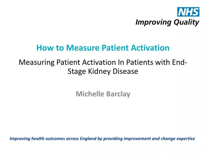 improving health outcomes across england by providing improvement and change expertise