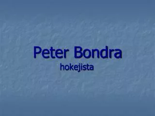 peter bondra