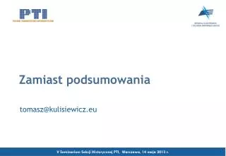 zamiast podsumowania