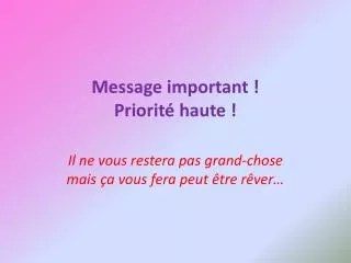 message important priorit haute