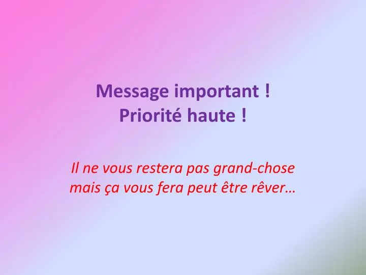 message important priorit haute