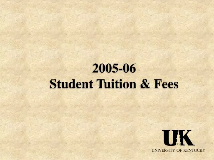 2005 06 student tuition fees