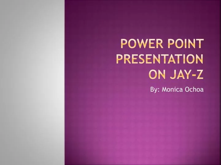 power point presentation o n jay z
