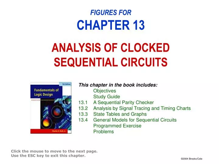 figures for chapter 13 analysis of clocked sequential circuits