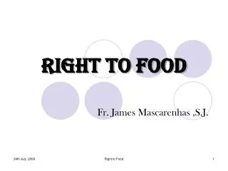 right to food