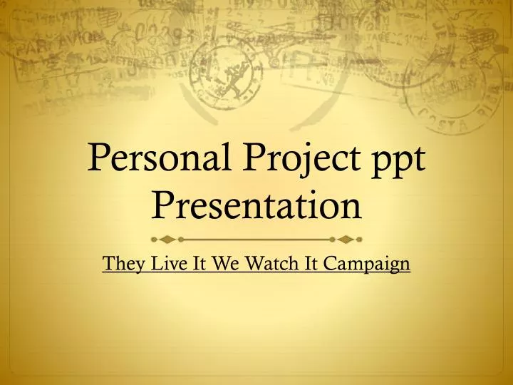 personal project ppt presentation