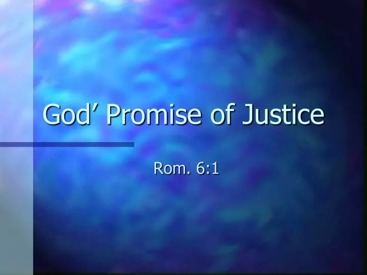 god promise of justice