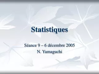 statistiques