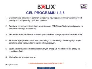 cel programu 1 3 6