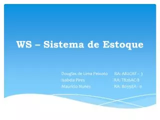 ws sistema de estoque
