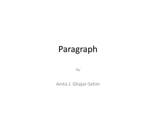 paragraph