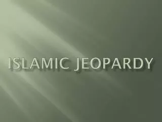Islamic Jeopardy
