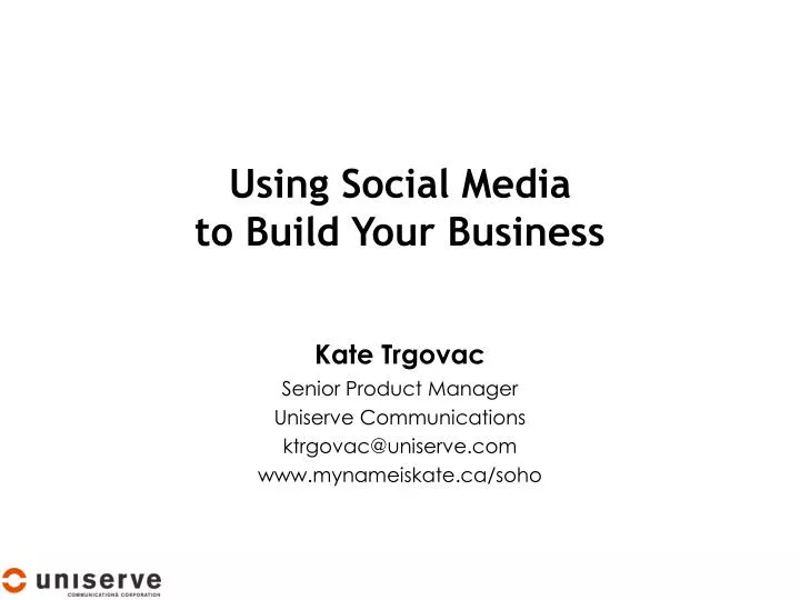 using social media to build your business