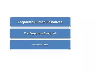 Corporate Human Resources