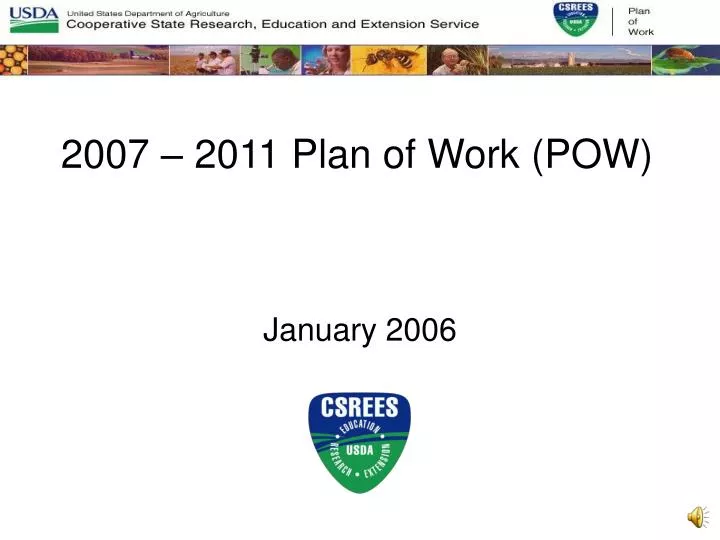 2007 2011 plan of work pow
