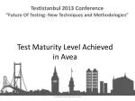 Test Maturity Level Achieved in Avea - slide 1