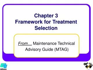 Chapter 3 Framework for Treatment Selection