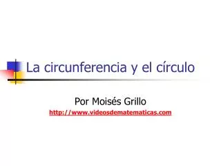 la circunferencia y el c rculo