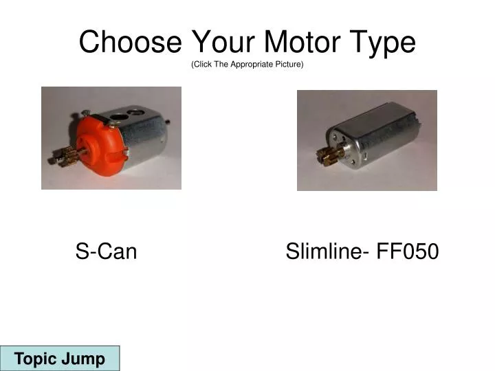 choose your motor type click the appropriate picture